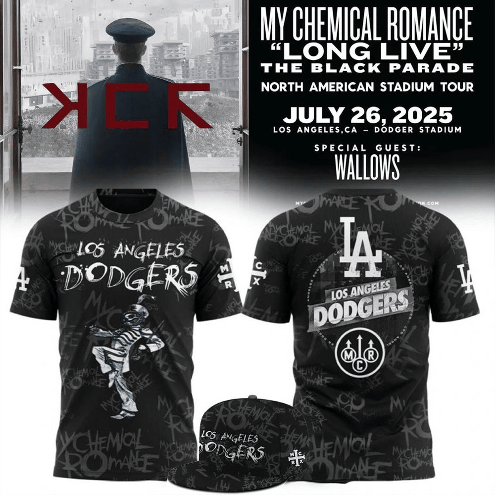 Los Angeles Dodgers x 2025 My Chemical Romance Concert T-Shirt Los Angeles Dodgers Merch-1