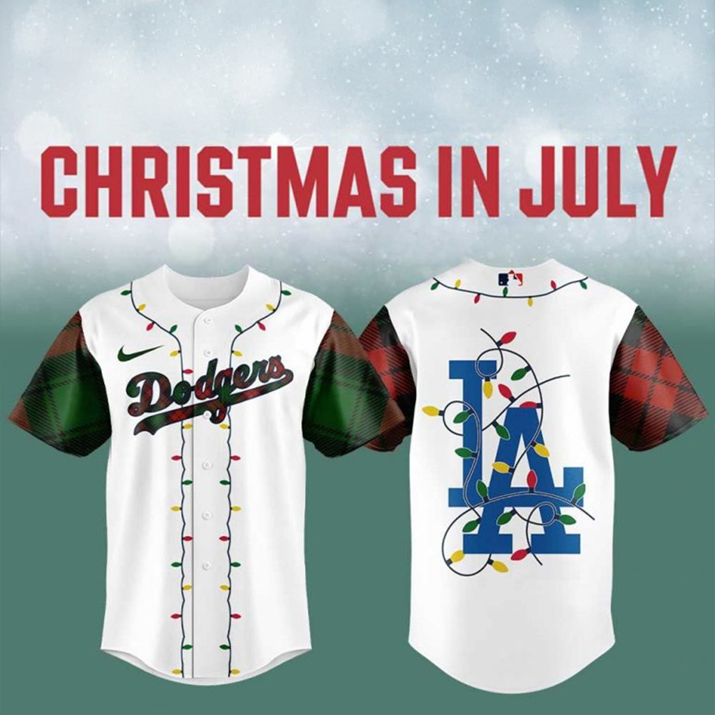 Los Angeles Dodgers x Hallmark Channel Christmas in July Baseball Jersey 2025 Fans Gifts-1 Los Angeles Dodgers x Hallmark Channel Christmas in July Baseball Jersey 2025 Fans Gifts-1