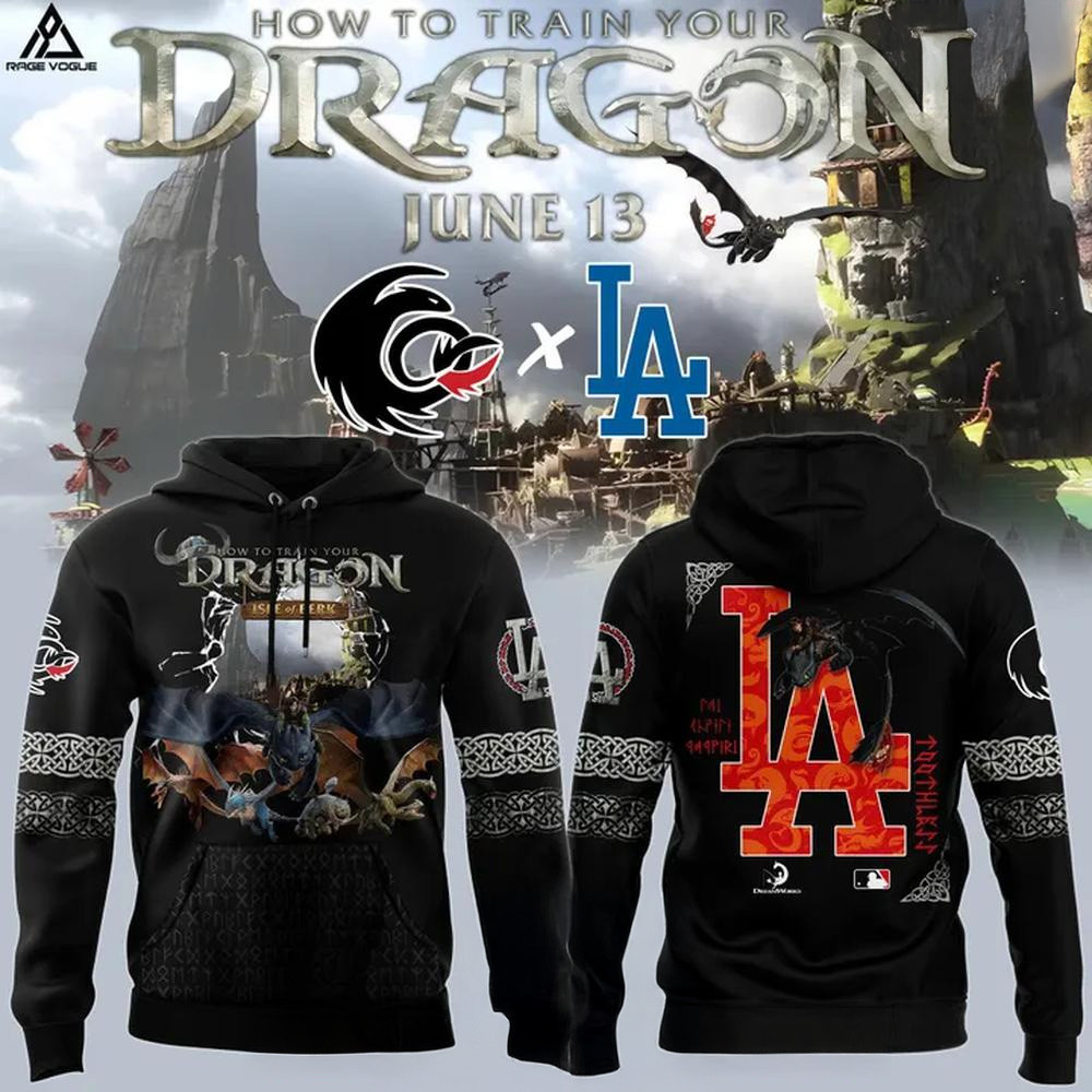 Los Angeles Dodgers x How To Train Your Dragon 2025 Hoodie Los Angeles Dodgers Merch-1