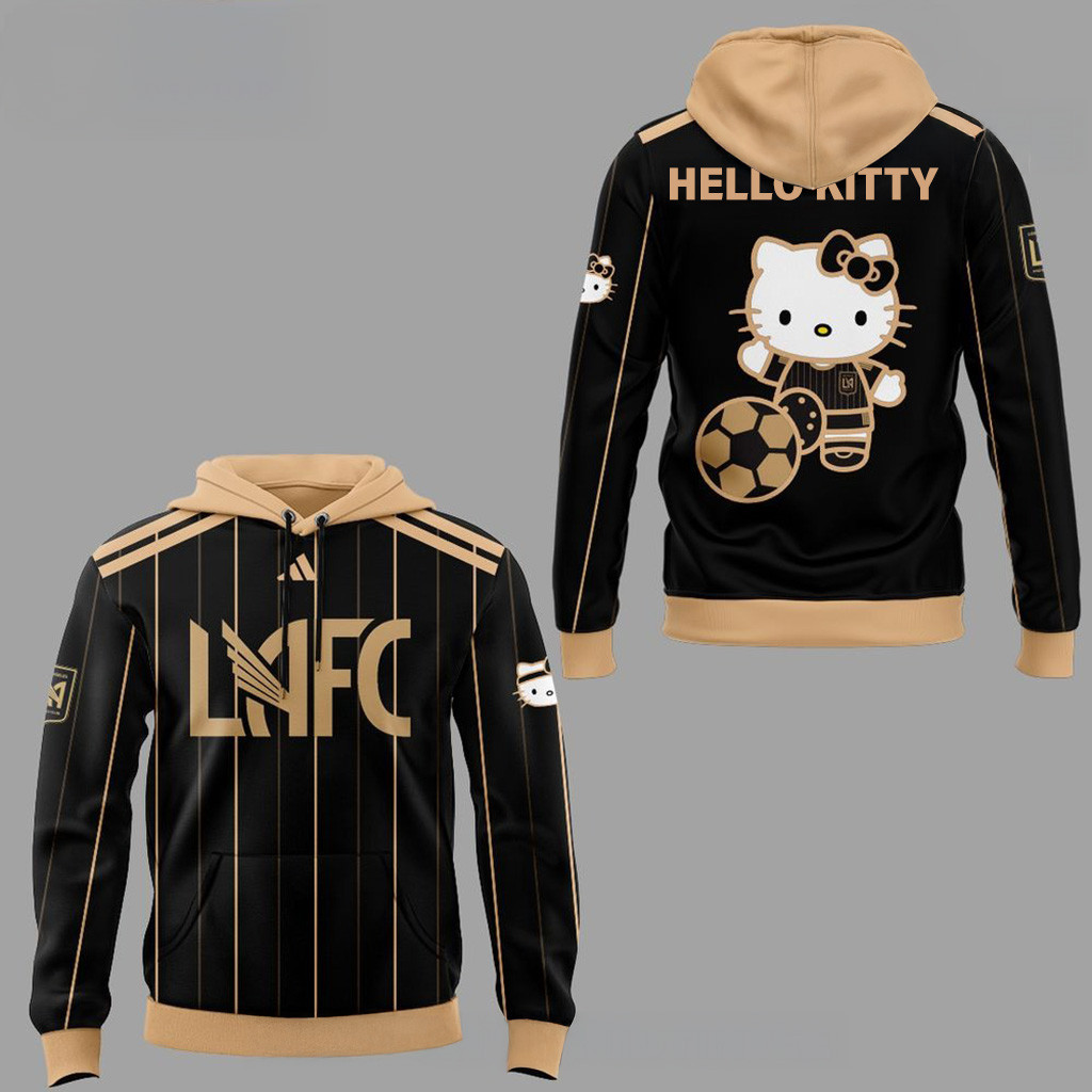 Los Angeles FC X Hello Kitty Night 2025 Black Hoodie Angeles Merch Gift Ideas For Husband-1