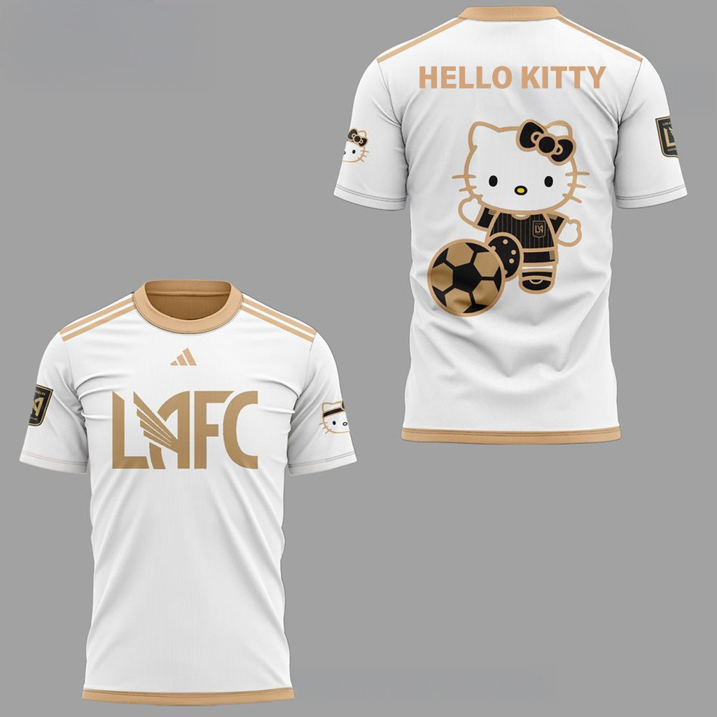 Los Angeles FC X Hello Kitty Night 2025 White Shirt Angeles Merch Best Gift For Wife-1