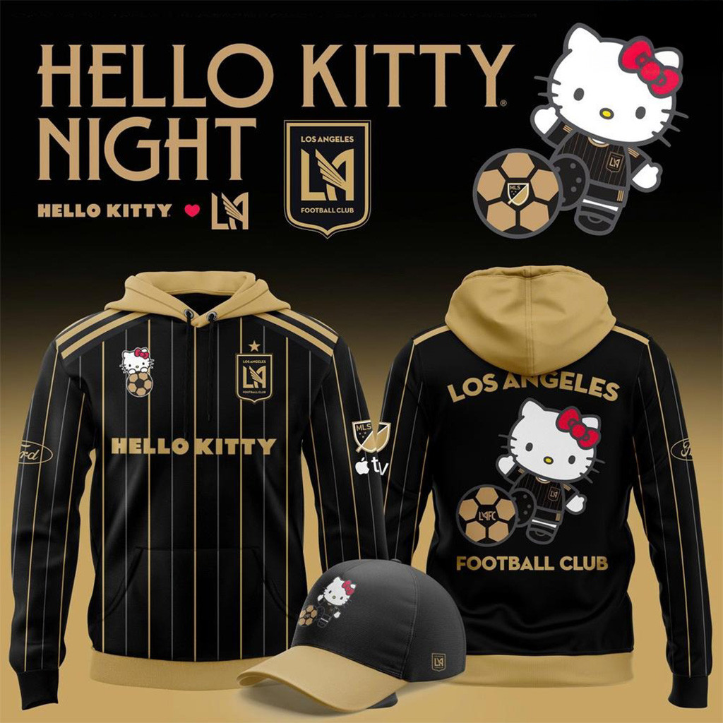 Los Angeles Football Club x Hello Kitty Night Special Hoodie Los Angeles Merch Her Gifts-1