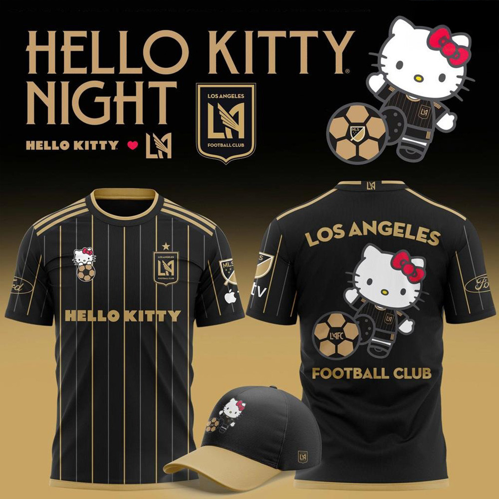 Los Angeles Football Club x Hello Kitty Night Special T-Shirt Los Angeles Merch Fans Gifts-1