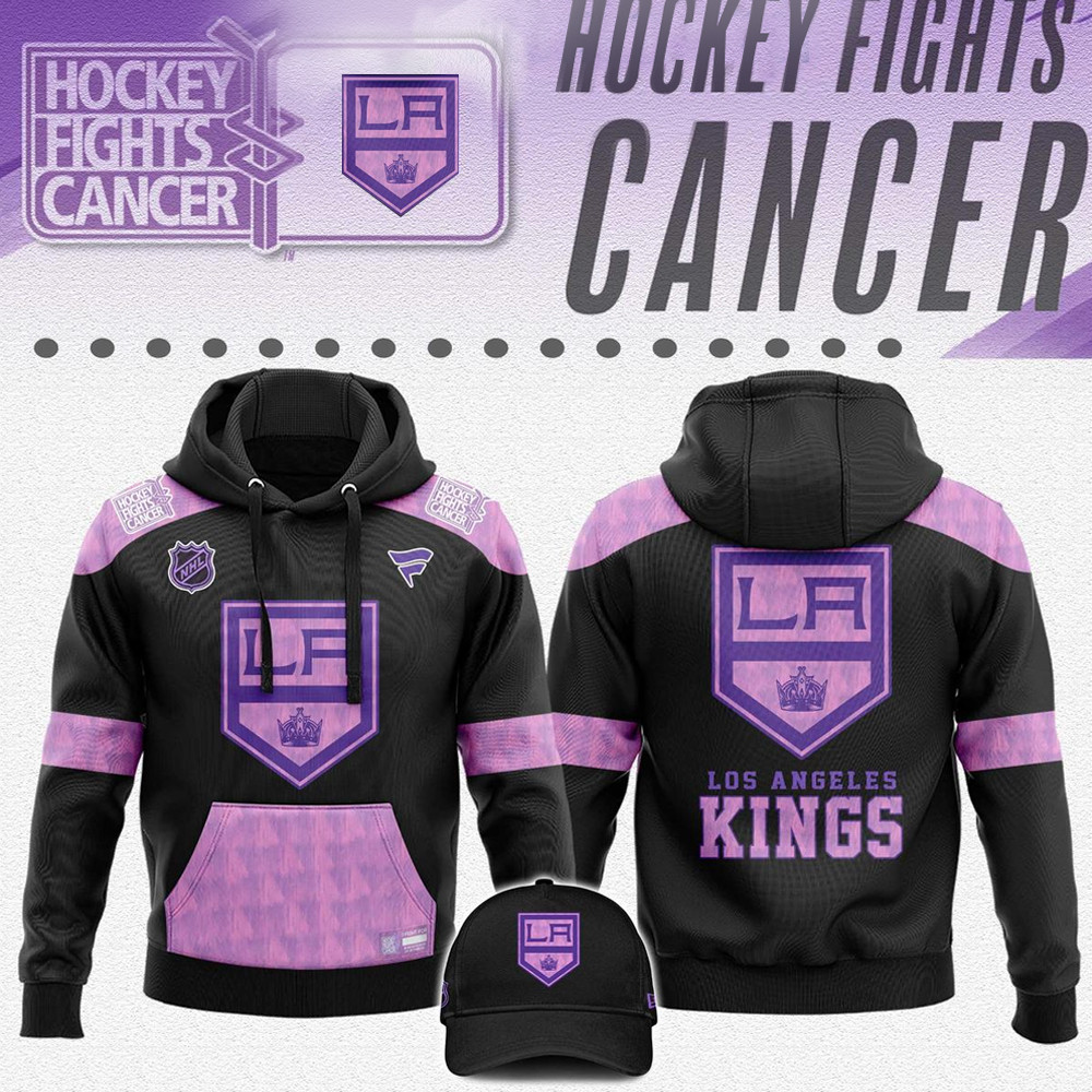 Los Angeles Kings 2024 Hockey Fights Cancer Hoodie Gift Ideas For Hockey Lovers-1