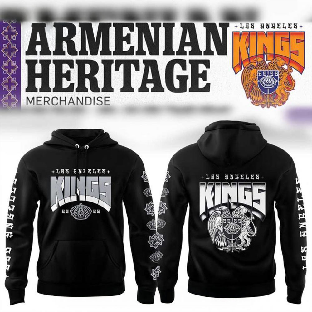 Los Angeles Kings Armenian Heritage Night Hoodie Father's Day Special Gifts For Dad-1