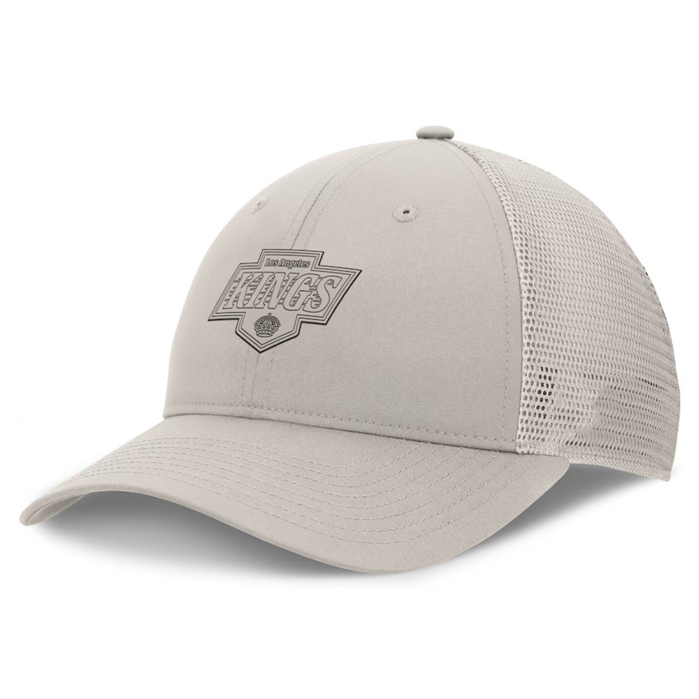 Los Angeles Kings Fanatics Tan Trucker Hat Gifts For Dudes-1