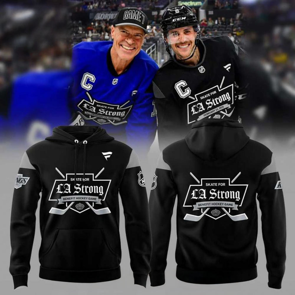 Los Angeles Kings LA Strong Black Hoodie Fathers Day Gifts For Husband-1