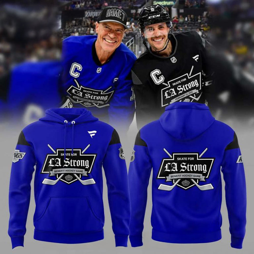 Los Angeles Kings LA Strong Blue Hoodie Fathers Day Gifts For Husband-1
