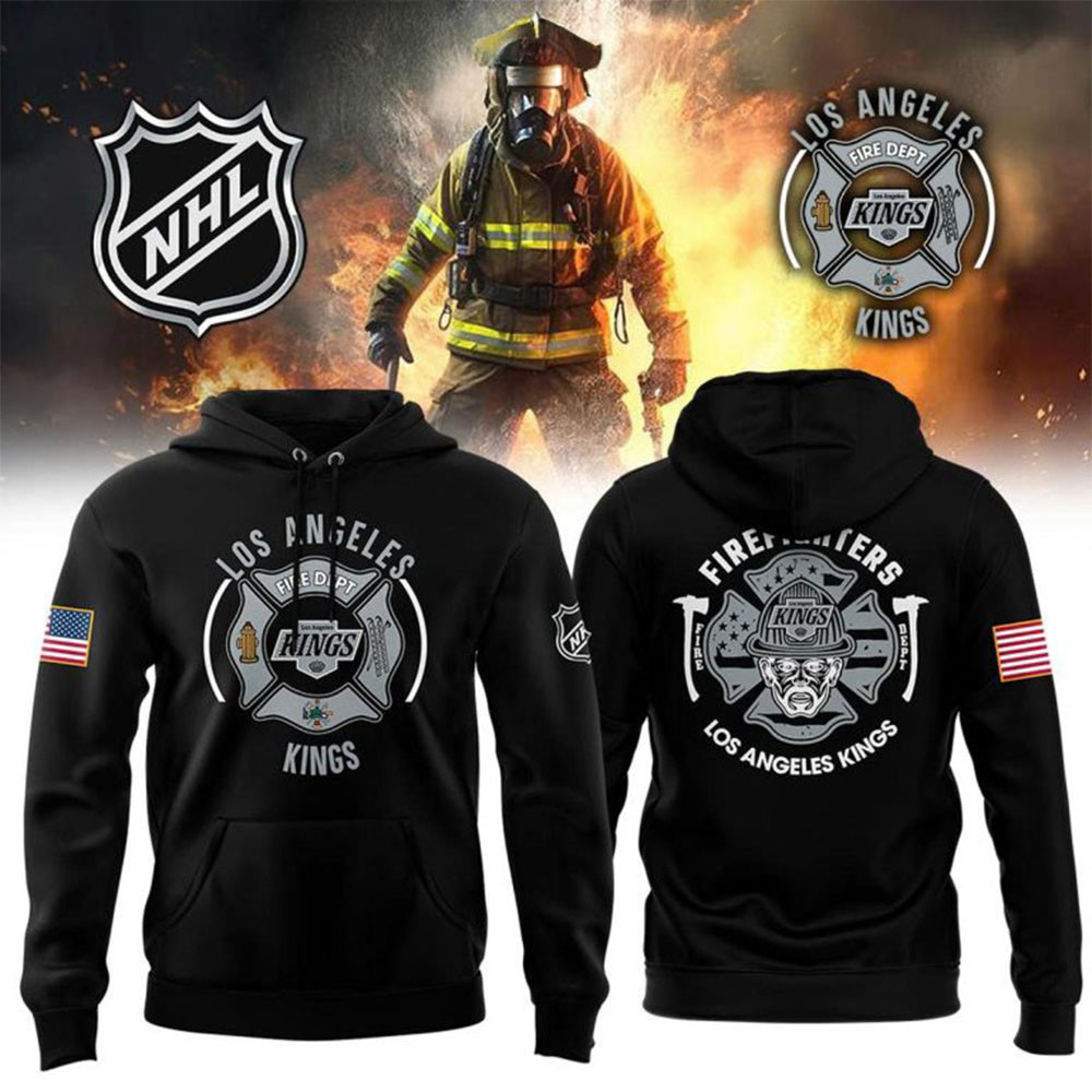 Los Angeles Kings Night Of 2024 Firefighter Appreciation Celebrate Hoodie Gifts For Hockey Fan-1