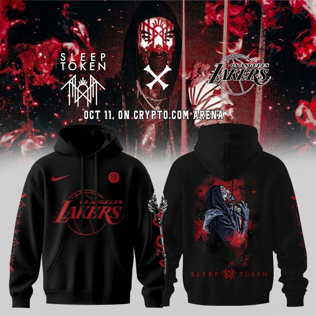 Los Angeles Lakers X Sleep Token Even In Arcadia Tour Hoodie Lakers Merch Gift For Men-1