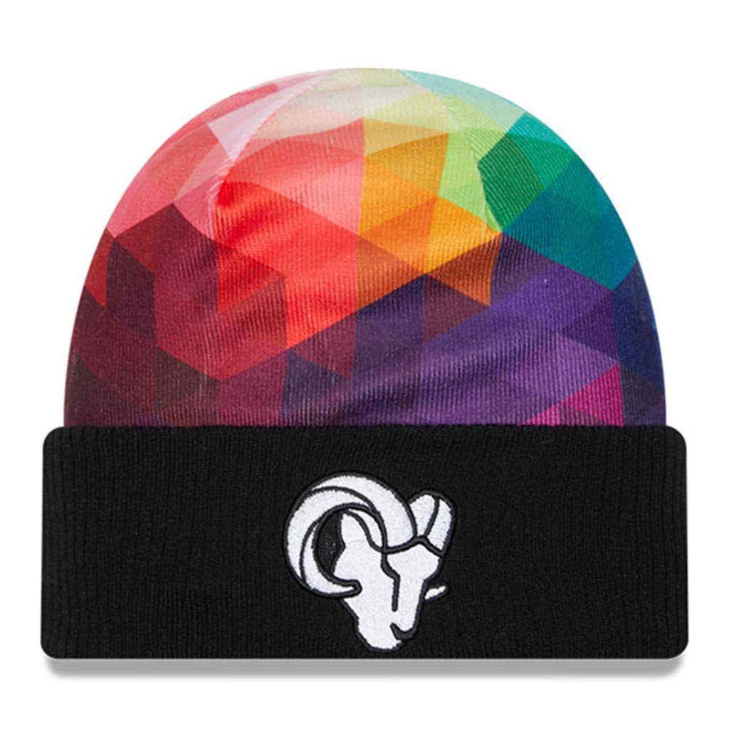 Los Angeles Rams Crucial Catch NFL Beanie 2025 Rainbow Rams Merch Gifts For Football Fan-1 Los Angeles Rams Crucial Catch NFL Beanie 2025 Rainbow Rams Merch Gifts For Football Fan-1