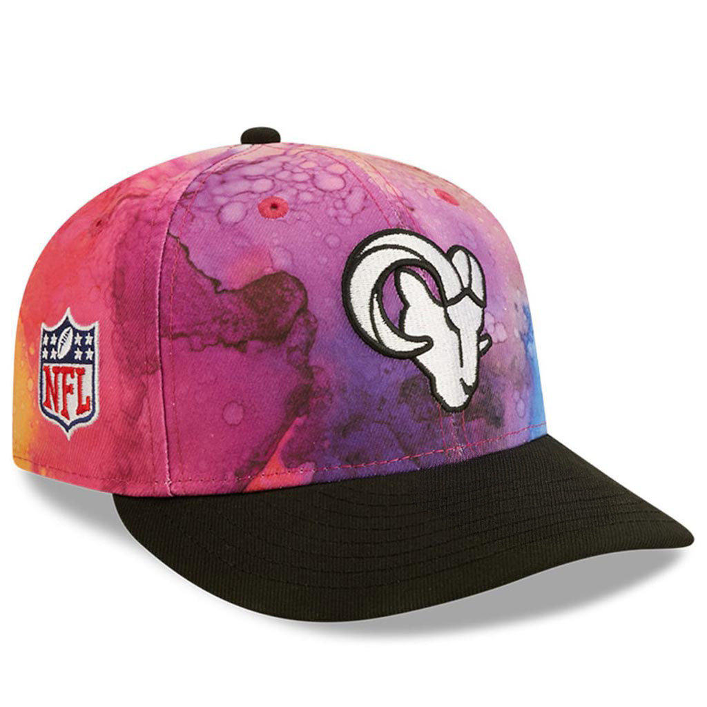 Los Angeles Rams Crucial Catch NFL Embroidered Hat 2025 Rainbow Rams Merch Gift For Husband-1