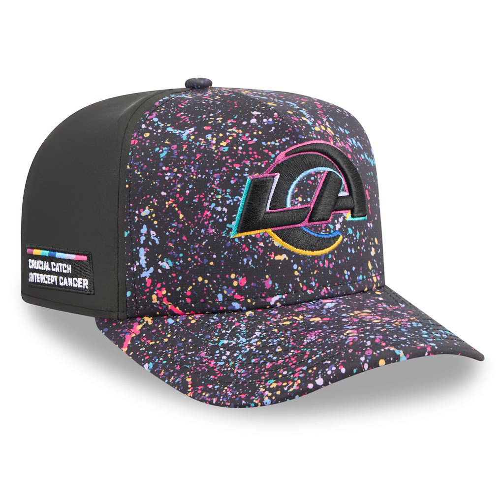 Los Angeles Rams Crucial Catch NFL Embroidered Hat 2025 Rainbow Rams Merch-1