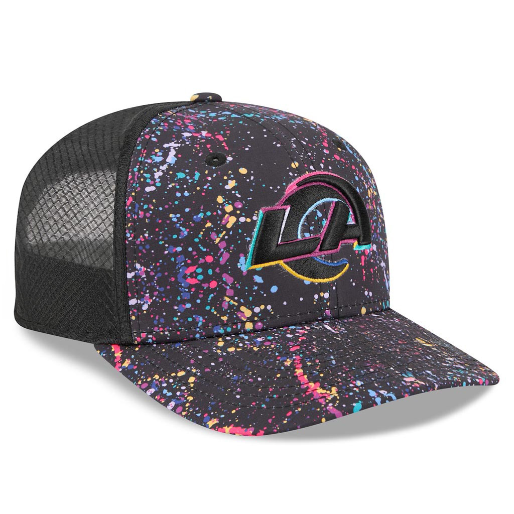 Los Angeles Rams Crucial Catch NFL Embroidered Trucker Hat 2025 Rainbow Rams Merch Fan Gifts-1