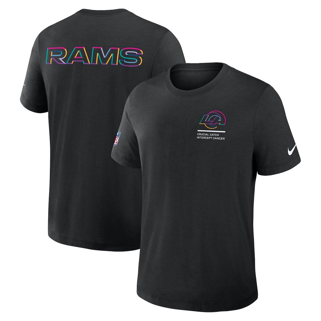 Los Angeles Rams Crucial Catch NFL T-Shirt 2025 Rainbow Rams Merch Best Gift For Brother-1