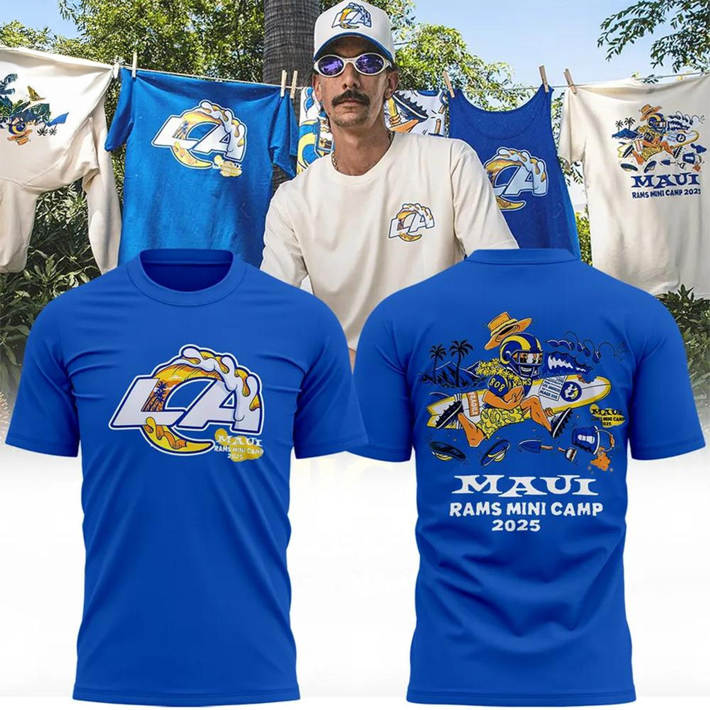 Los Angeles Rams Maui Minicamp Official Merch Wailea Village T-Shirt Rams Merch Fans Gifts-1