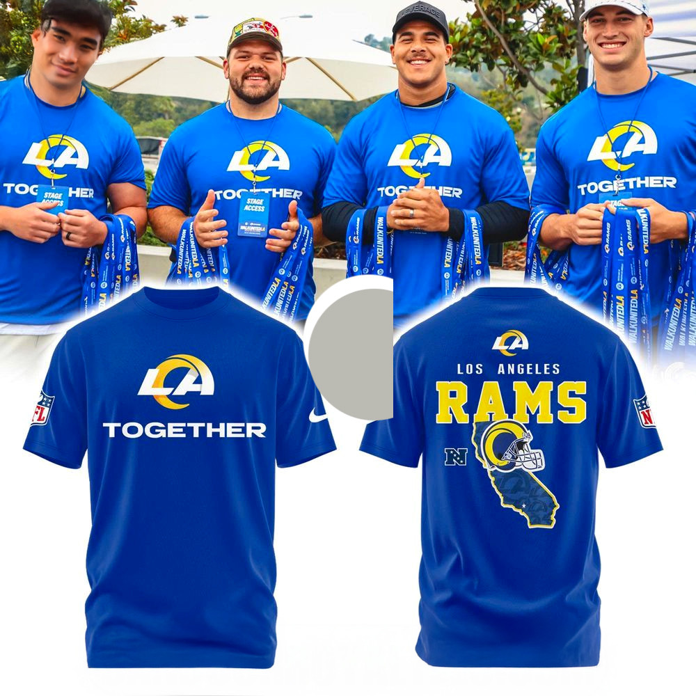 Los Angeles Rams Together T-Shirt Rams Merch Gifts For Football Fan-1
