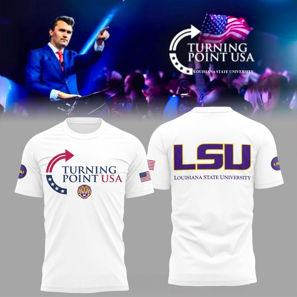Louisiana State University x Turning Point USA T-Shirt LSU Merch Gifts For Dad-1