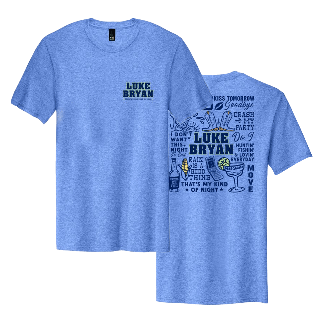 Luke Bryan 2025 Country Song Came On Tour Blue T-Shirt Best Gifts For Music Lovers-1