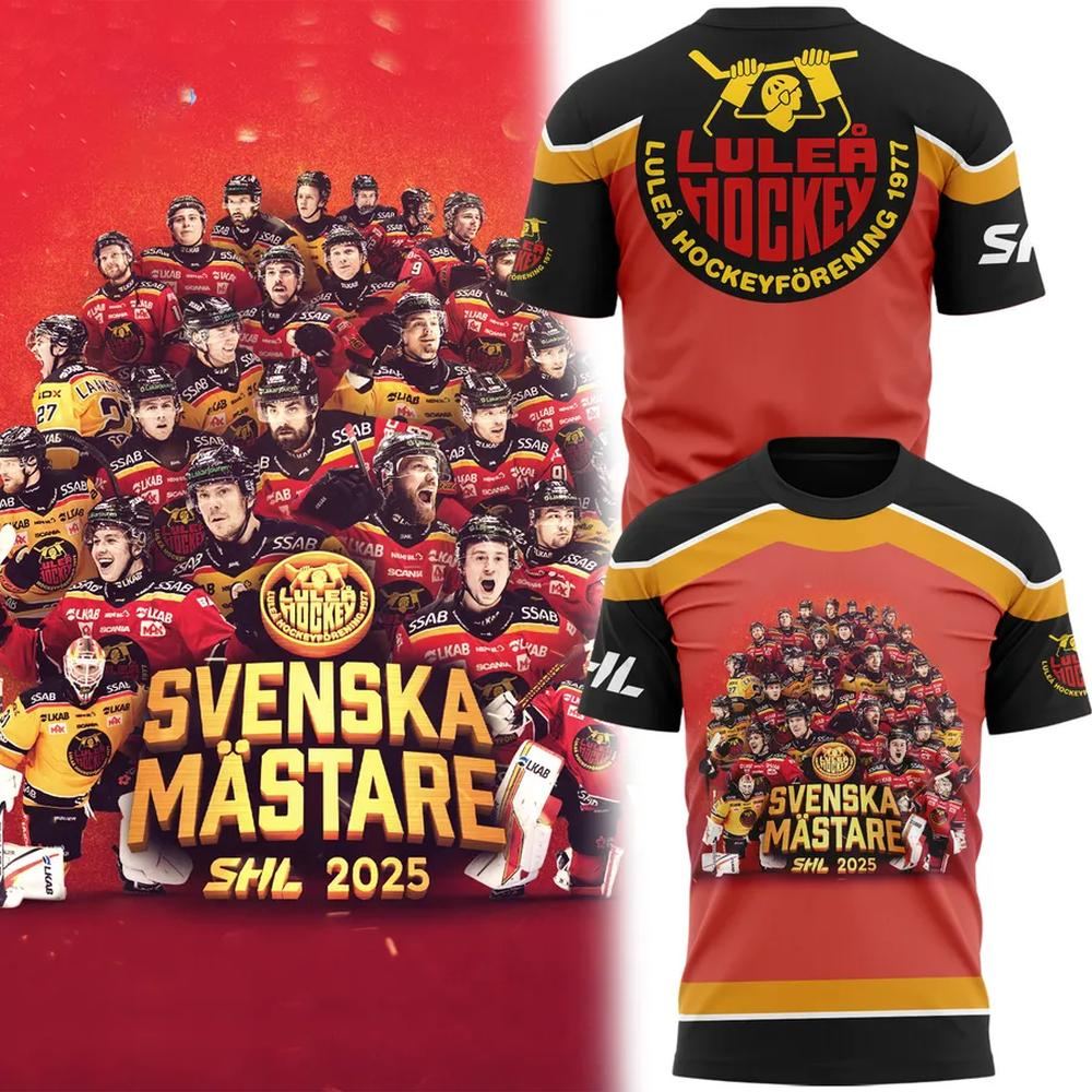 Lulea HF Svenska Mastare 2025 T-Shirt Lulea HF Merch Fathers Day Presents-1