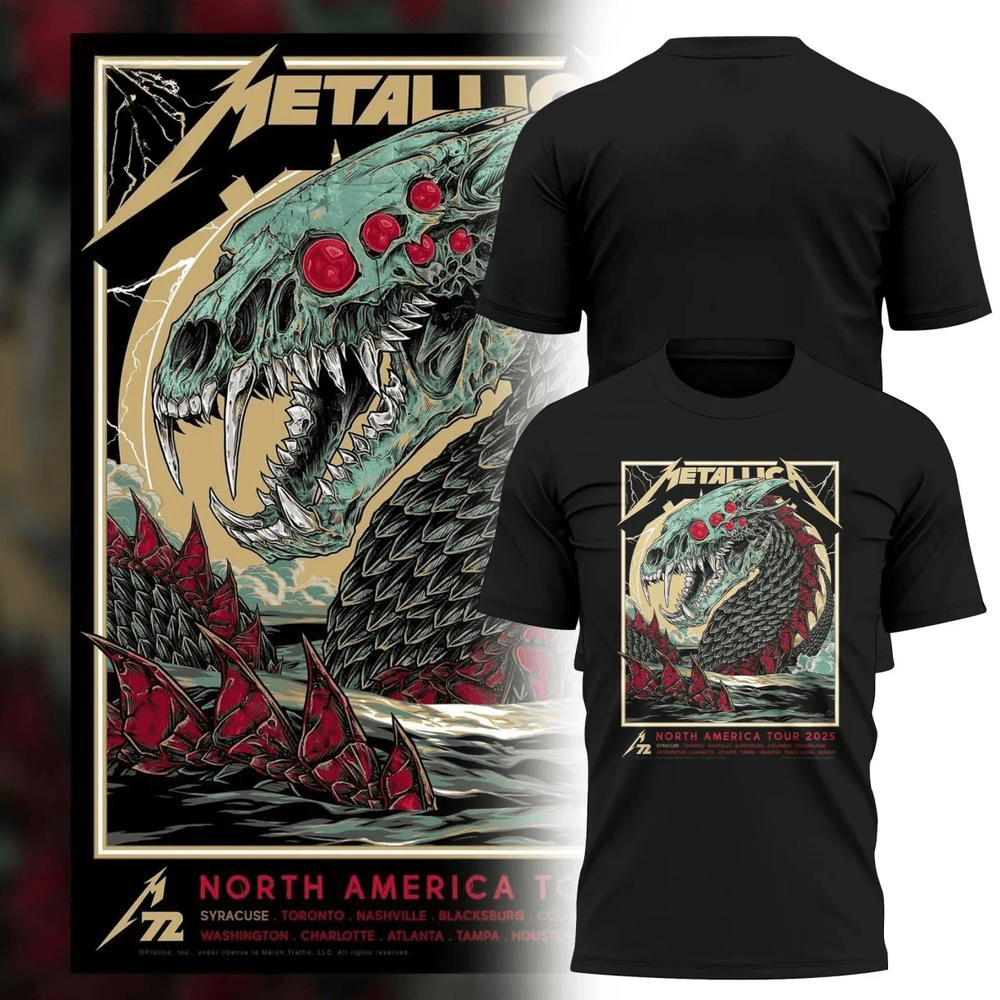 M72 North American Tour Metallica 2025 Shirt Metallica Merch First Fathers Day Gift-1