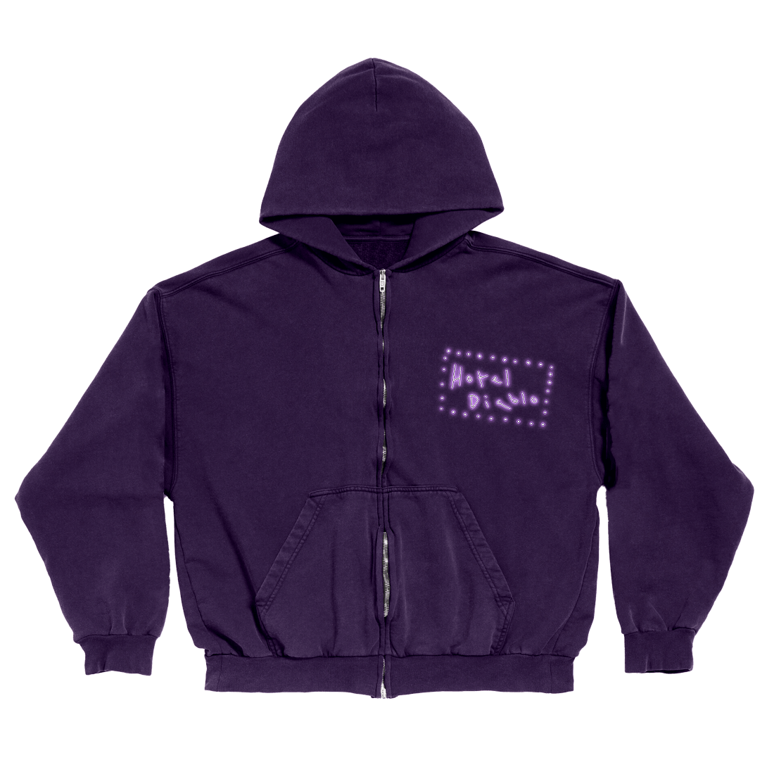 MGK Merch Hotel Diablo Zip Up Hoodie Machine Gun Kelly Merchandise Unique Father's Day Gifts-1