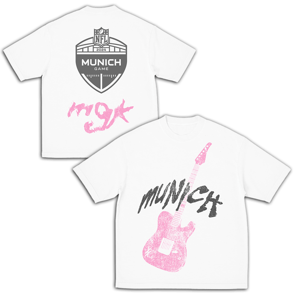 MGK Merch MGK x NFL Munich Guitar T-Shirt Machine Gun Kelly Merchandise Fathers Day Presents-1