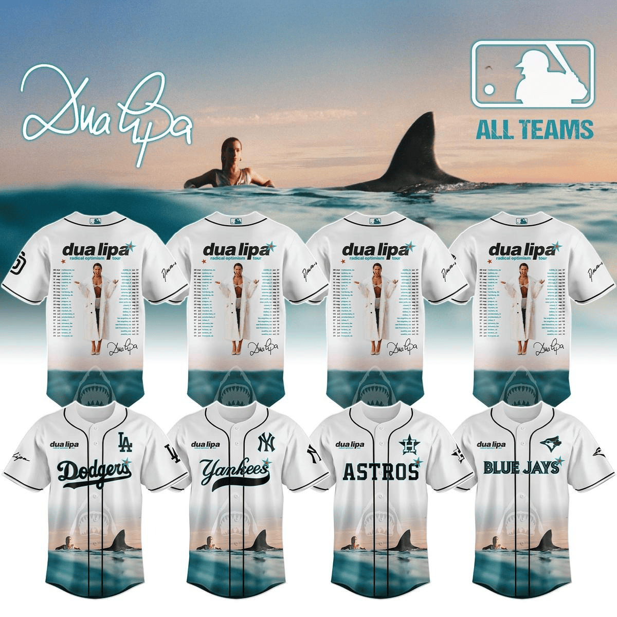 MLB All Team X Dua Lipa Radical Optimism Tour 2025 Jersey MLB Merch Gifts For Fans-1