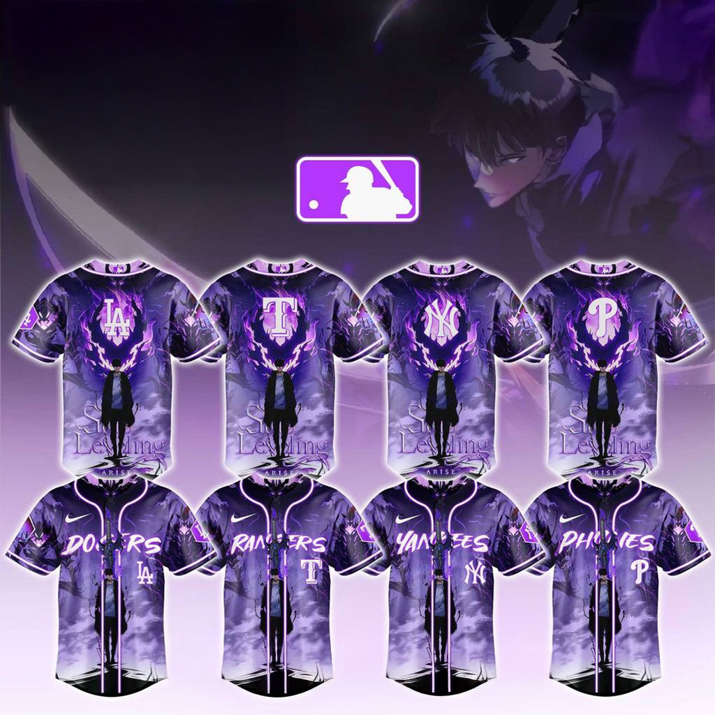 MLB All Teams x Solo Leveling Special Baseball Jersey MLB Merch Gifts For Baseball Fans-1