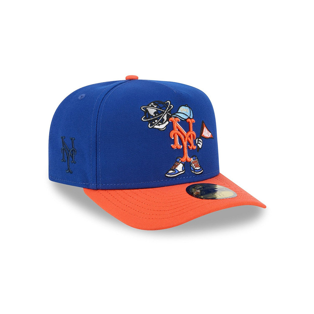 MLB Cartoon Hat New York Mets Embroidered Hat New York Mets Merch Gifts For Baseball Fans-1
