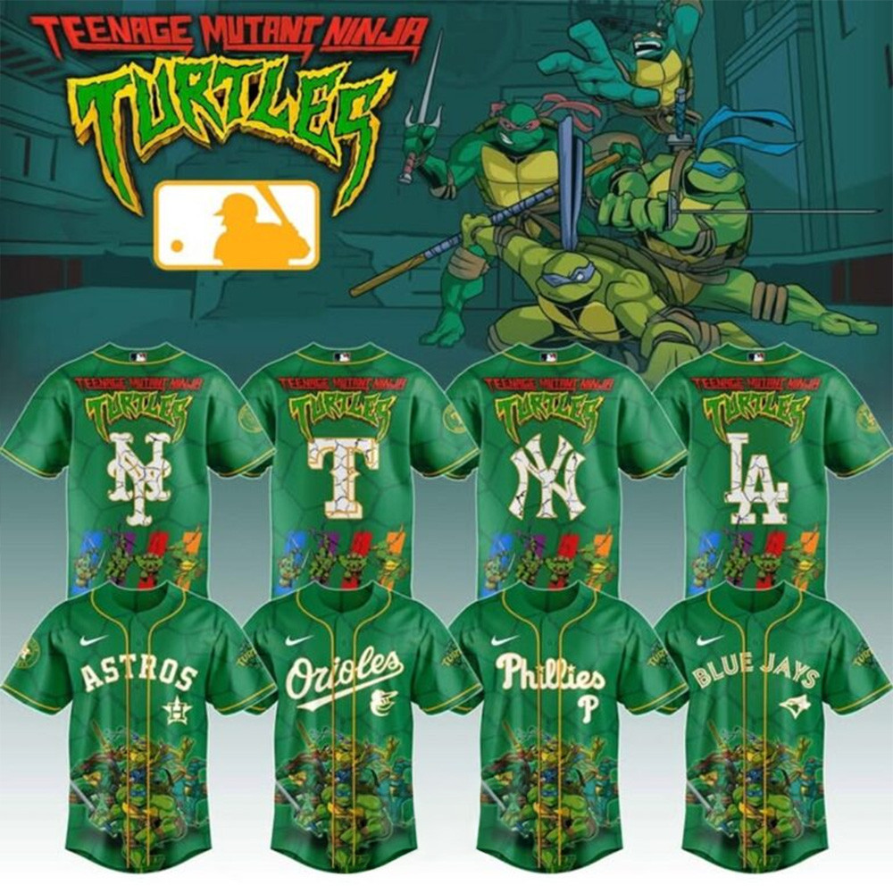 MLB Team x Ninja Turtles 2025 Baseball Jersey Best Gifts For Baseball Fans-1