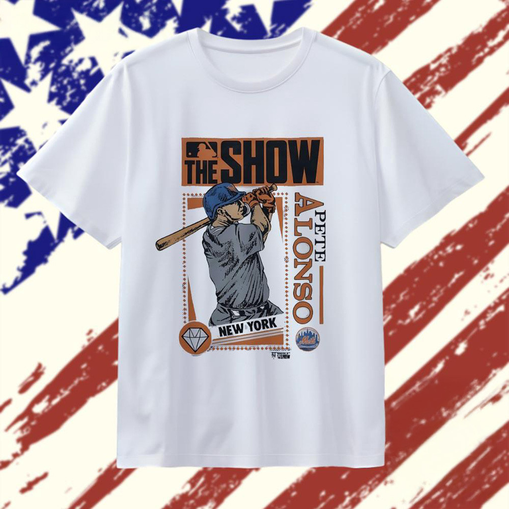 MLB The Show New York Mets Pete Alonso Comic T-Shirt Mets Merch Gift Ideas For Baseball Fans-1 MLB The Show New York Mets Pete Alonso Comic T-Shirt Mets Merch Gift Ideas For Baseball Fans-1