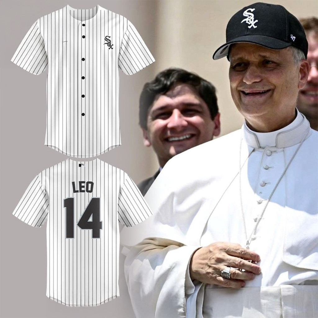 MLB X Leo XIV 2025 Baseball Jersey MLB Merch Presents For Baseball Fans-1