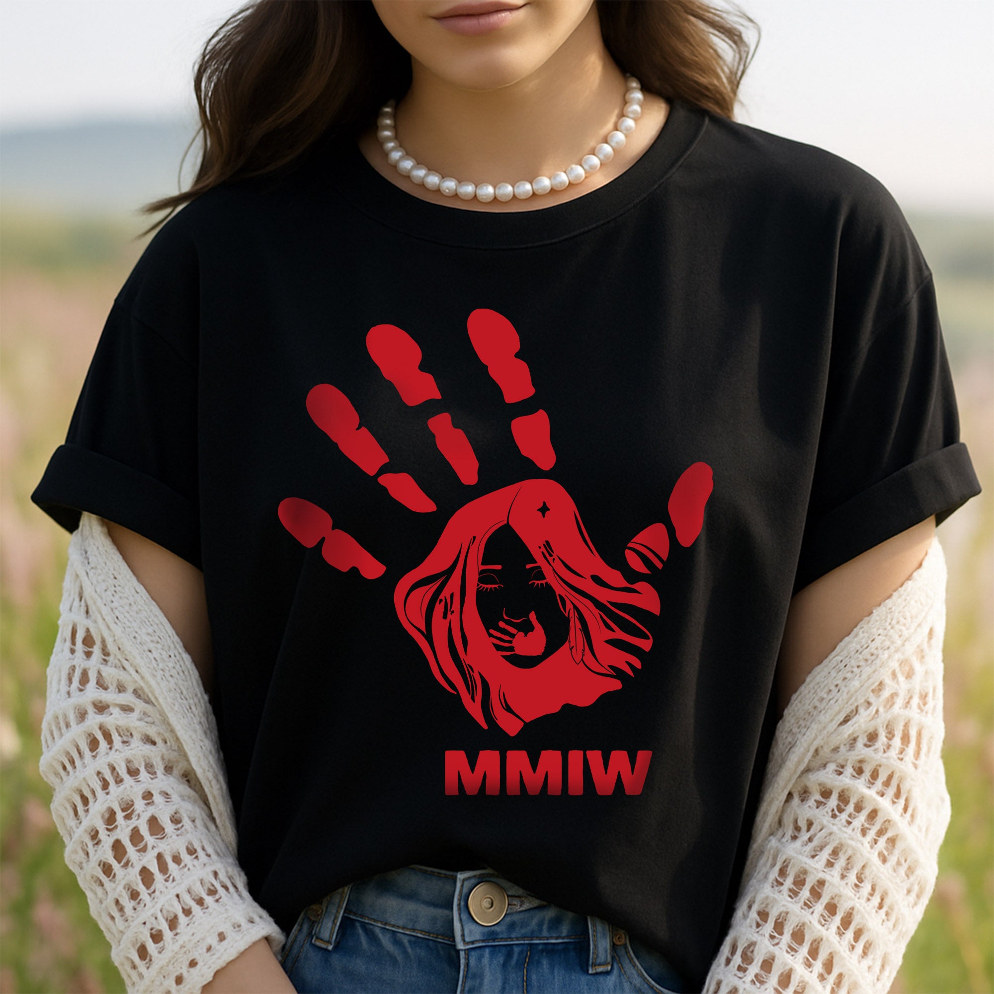 MMIW Red Hand Indigenous Owned STShirt-1