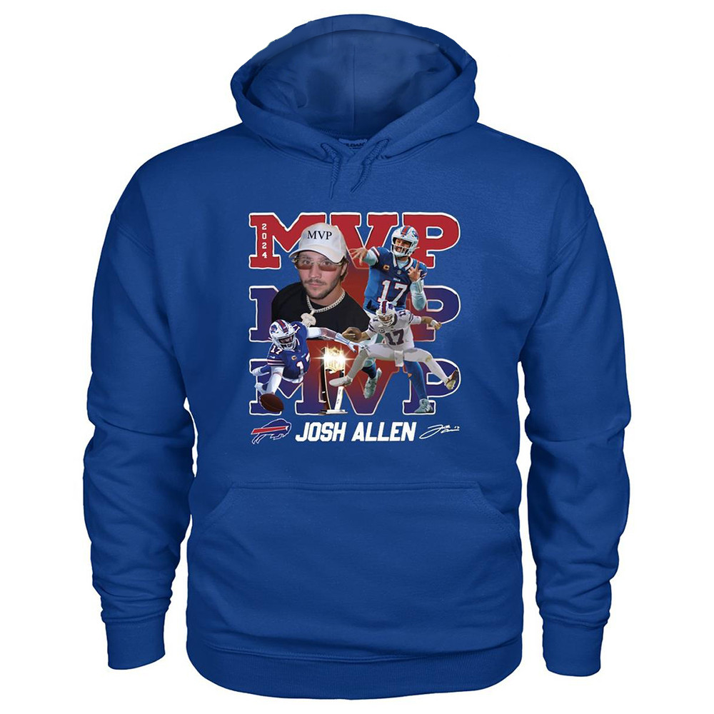 MVP 2024 Buffalo Bills Josh Allen Hoodie Presents For Football Fans-1