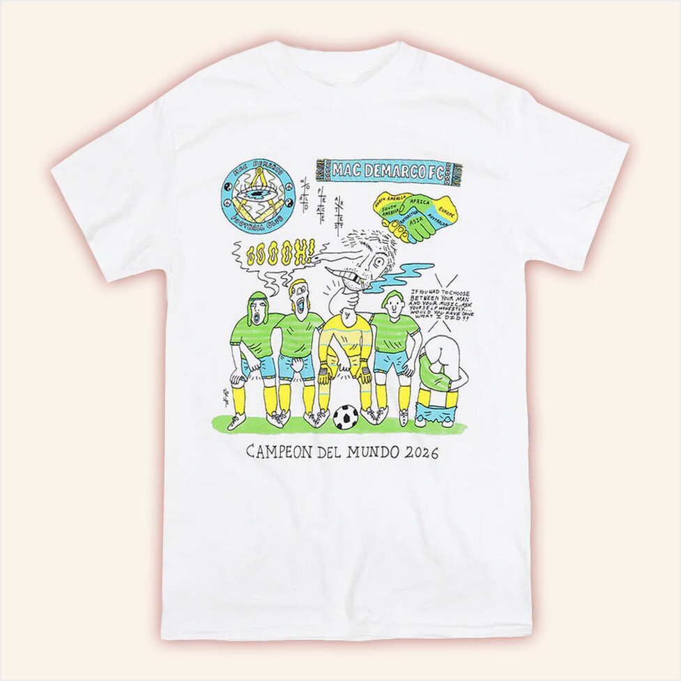 Mac Demarco Merch Football Club White T-Shirt T-Shirt Gift Ideas For Friends Gifts For Fans-1