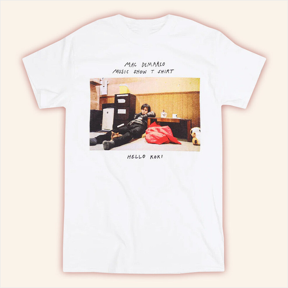 Mac Demarco Merch Koki White T-Shirt Gifts For Husband Birthday Gifts For BFF-1
