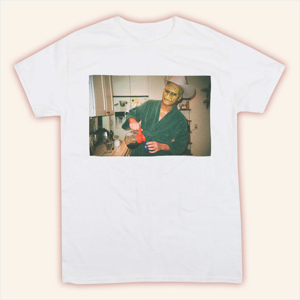 Mac Demarco Merch Lizard Man Coffee White T-Shirt Gifts For Him Birthday Gifts For Best Friend-1