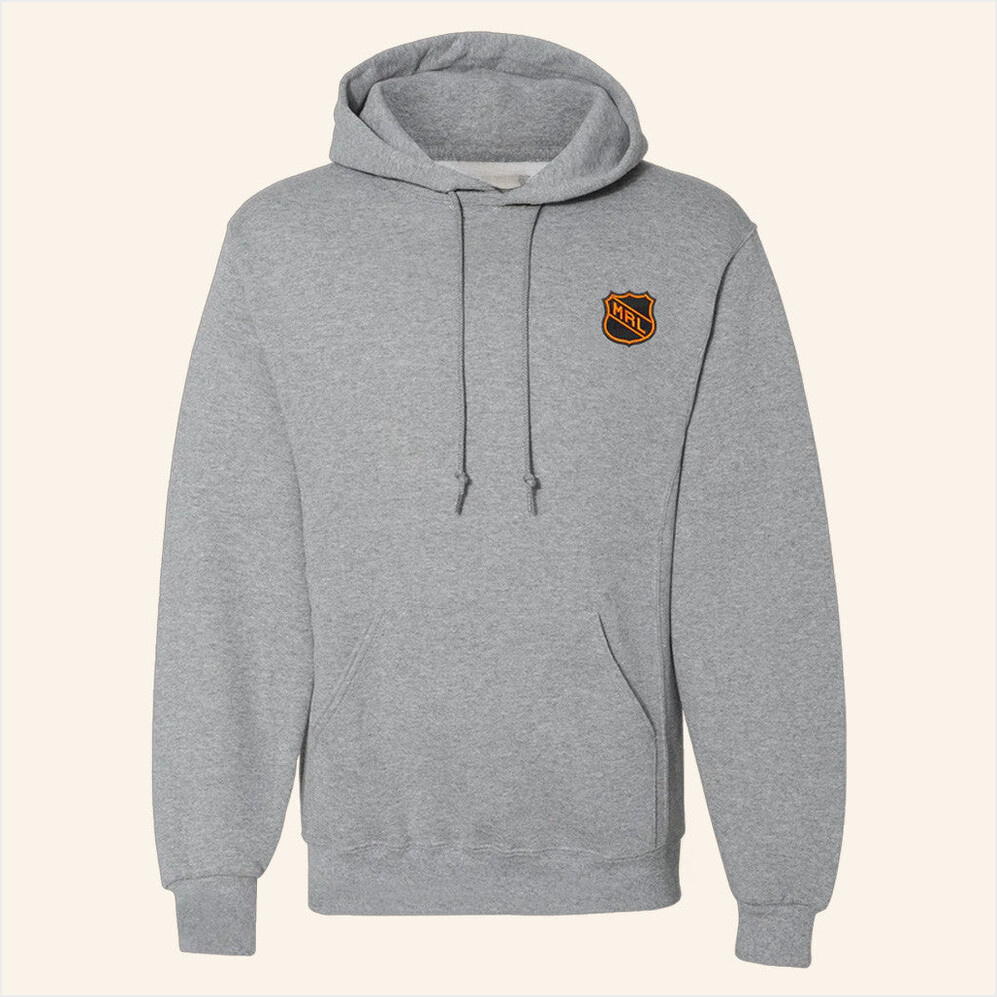 Mac Demarco Merch MRL Hockey Embroidered Sport Grey Hoodie Gifts For Him Gifts For Fans-1
