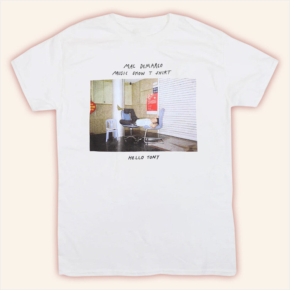 Mac Demarco Merch Tony White T-Shirt Gifts For Dudes Birthday Gifts For Fans Christmas Presents-1