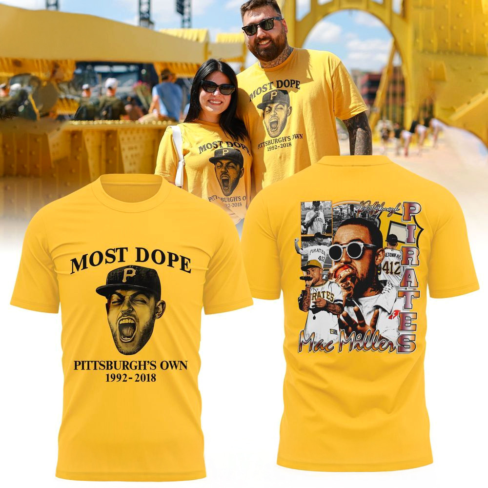 Mac Miller Most Dope Pittsburgh's Own 1992 2018 T-Shirt Fan Merch Gift For Boyfriend-1