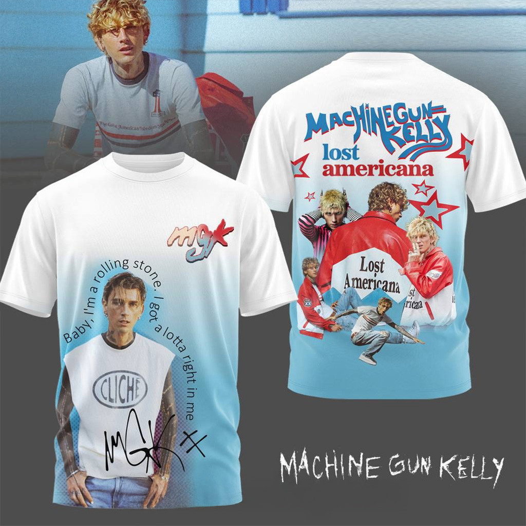 Machine Gun Kelly Lost Americana Special T-Shirt Good Gifts For Boyfriend-1
