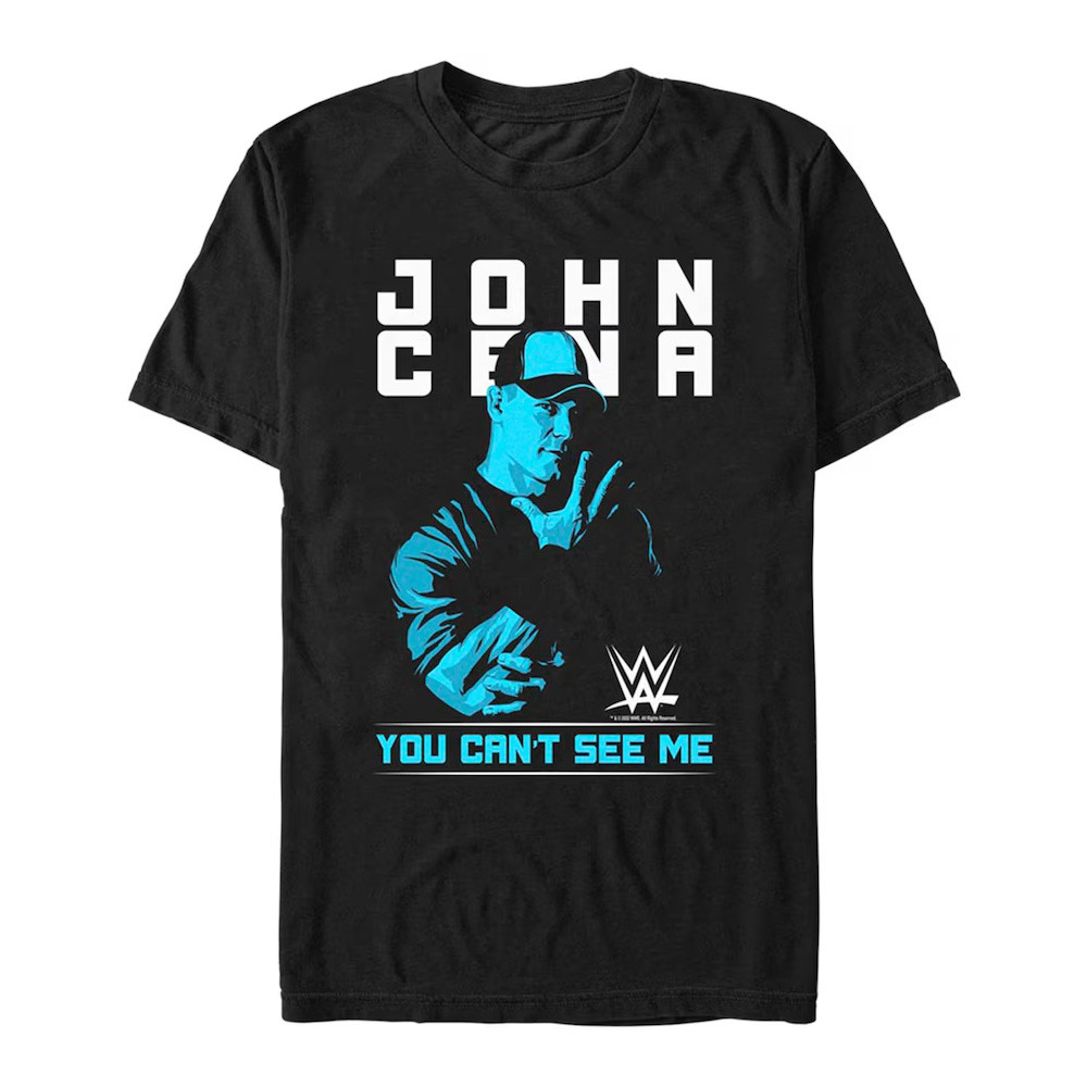 Mad Engine Black John Cena You Can't See Me T-Shirt Retirement Gift Ideas For Men-1