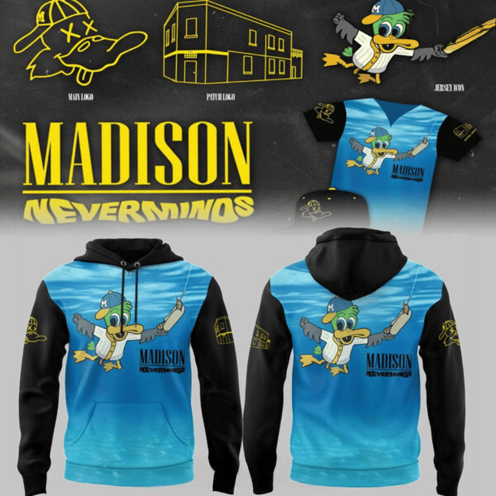 Madison Mallards Baseball Alternate Neverminds Hoodie Madison Mallards Merch Gifts For Dad-1