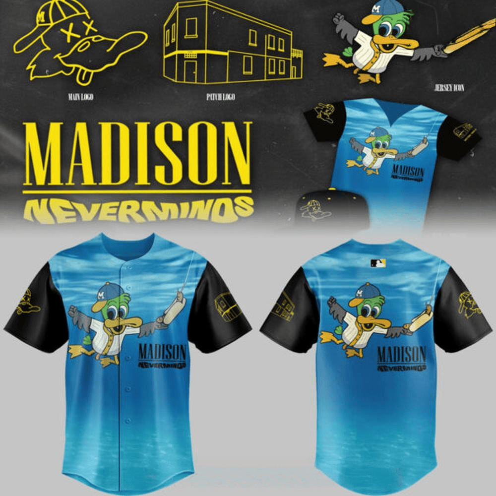 Madison Mallards Baseball Alternate Neverminds Jersey Madison Mallards Merch Gifts For Fans-1
