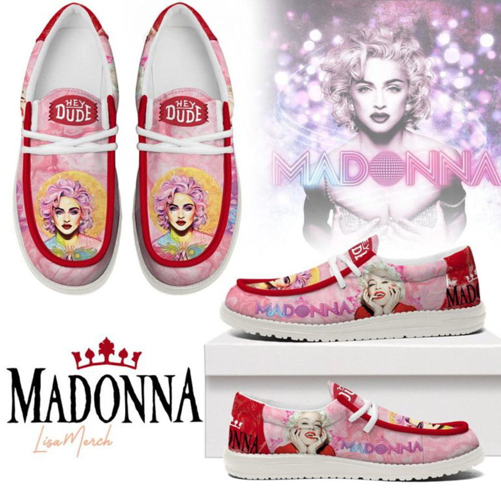 Madonna The Queen Of Pop 2025 Hey Dude Shoes Music Lover Fans Gift Ideas-1