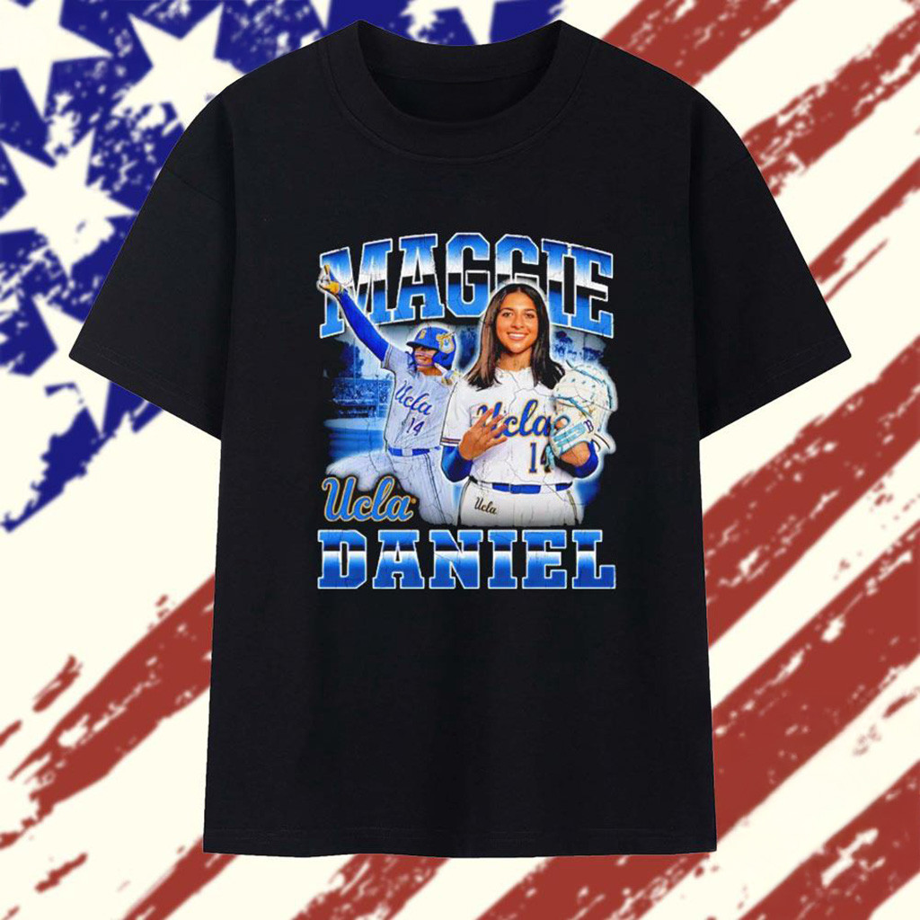 Maggie Daniel UCLA Bruins Baseball Signature Graphic T-Shirt Gifts For Baseball Lovers-1