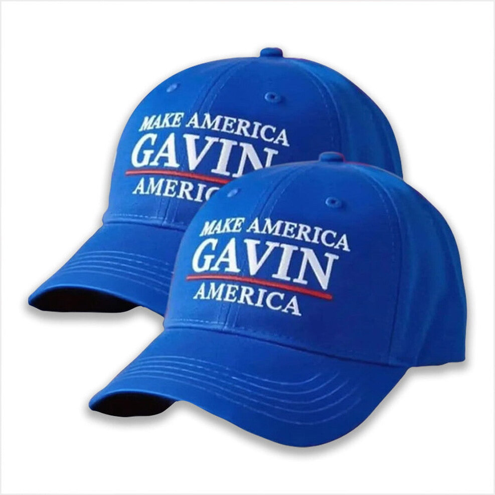 Make America Gavin Again Hat Gavin Newsom Patriot Merch Embroidered Hat Gifts For Friends-1