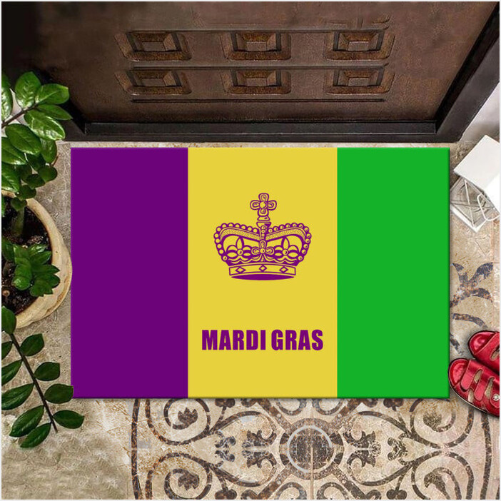 Mardi Gras Doormat Carnival New Orleans Door Mat Mardi Gras Merch House Decor Gifts For Besties-1