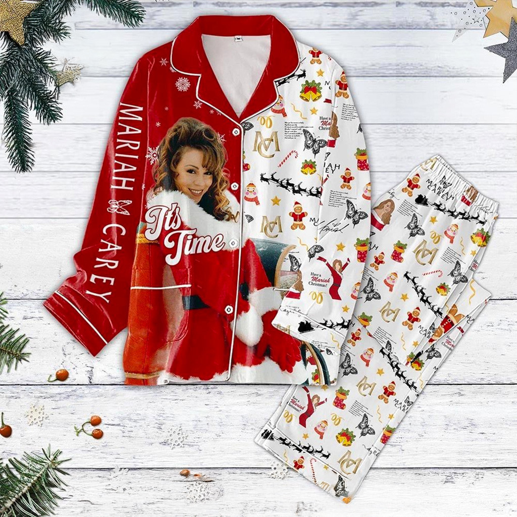 Mariah Carey Christmas Pajamas Set Mariah Carey Merch Christmas Gifts For Wife-1